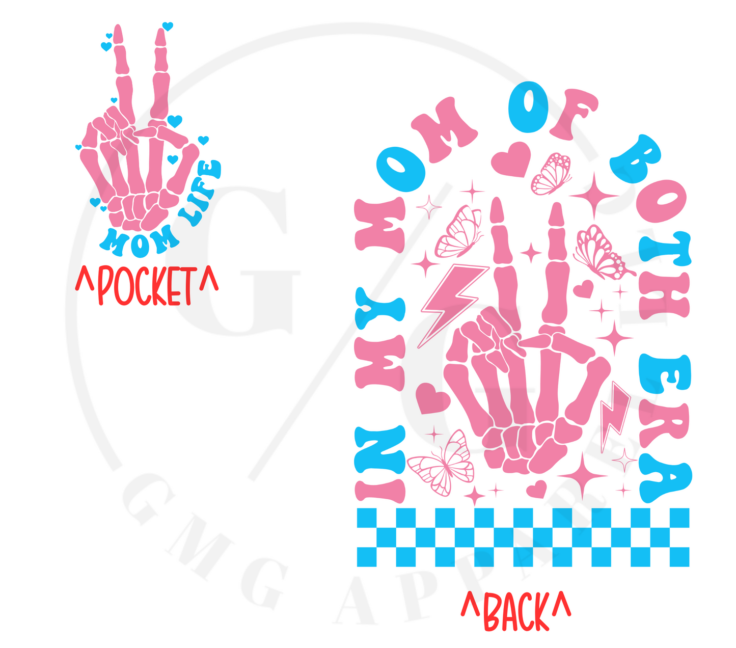Pink/Blue Mom Of Both Era Crewneck