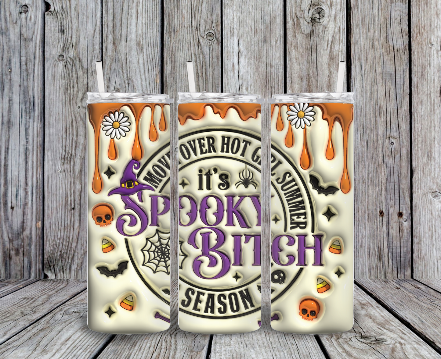 Spooky B*tch Season Puff Drip Tumbler