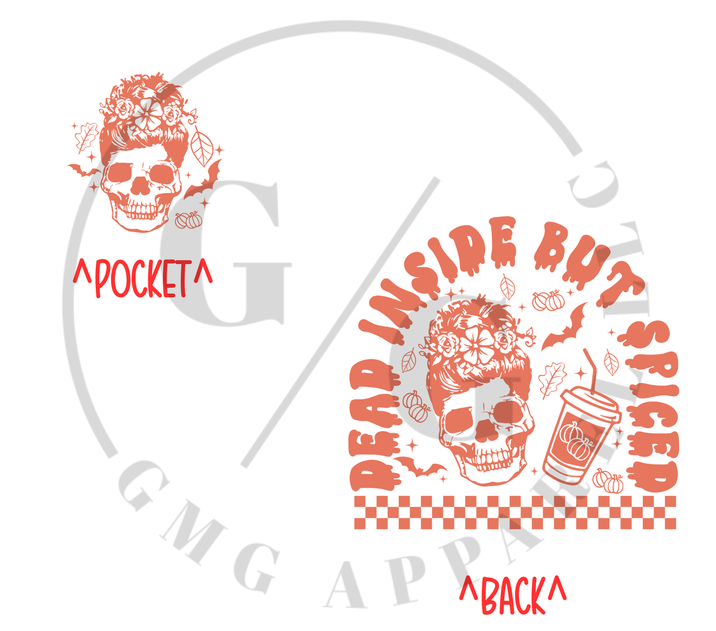 Dead Inside But Spiced Checkered T-Shirt